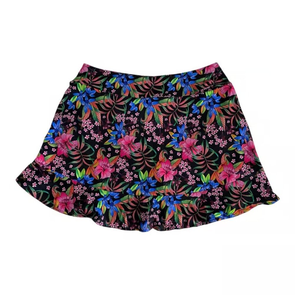NWT Gottex Women's Midnight Garden Athletic Golf & Tennis Skort